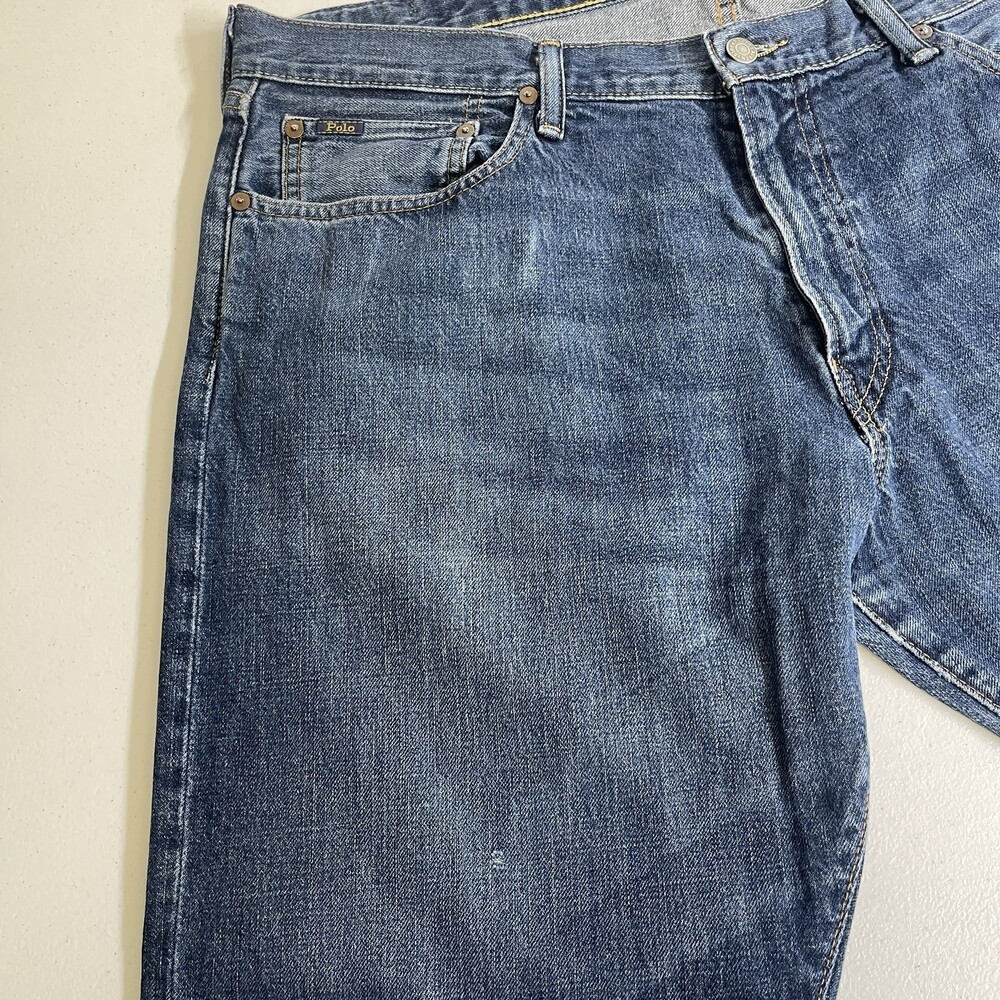 Polo Ralph Lauren Hampton Straight Jeans Mens 38x32 Medium Wash Denim Pants